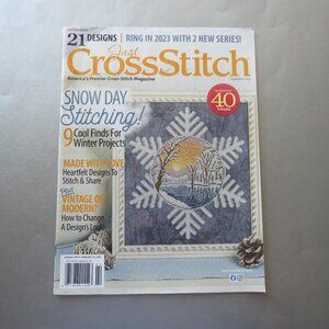 Just Cross Stitch Magazine 21 Snow Day Stitching Projects to Stitch Feb 2023